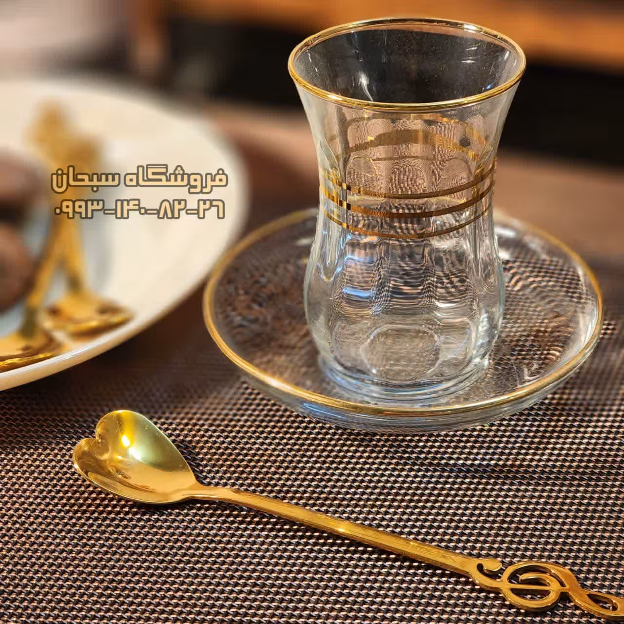 پک 6 عددی قاشق چایخوری قلبی طلایی
