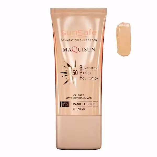 کرم ضدآفتاب سان سیف مکی سان بژ وانیلیn15 کرم پودری و پرایمری SPF50