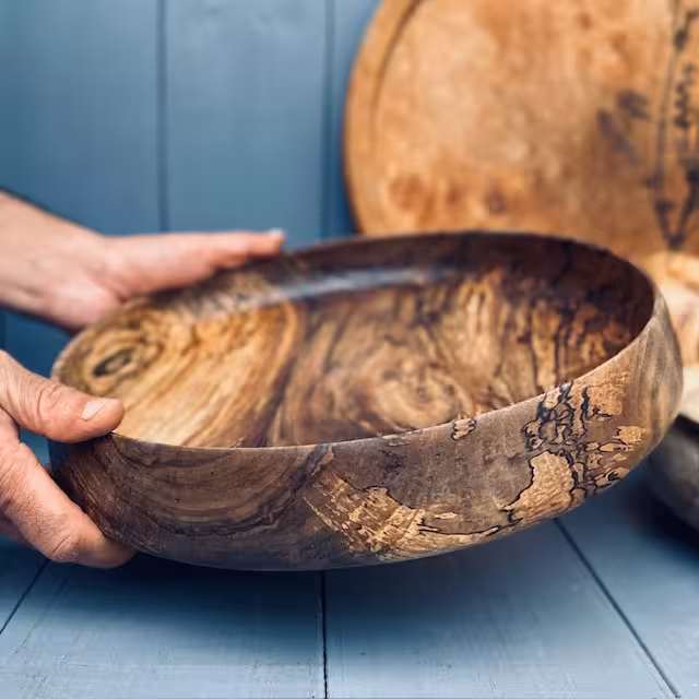 ظرف چوبی پذیرایی گردو کد 010034