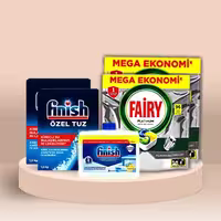 پک اقتصادی شماره6 (فیری 96 تایی 2 عدد نمک فینیش 2 عدد جرمگیر فینیش)