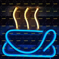 تابلو نئون فلکسی فنجان قهوه کد 17345