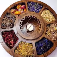 تی باکس چوبی 6 خانه گرد