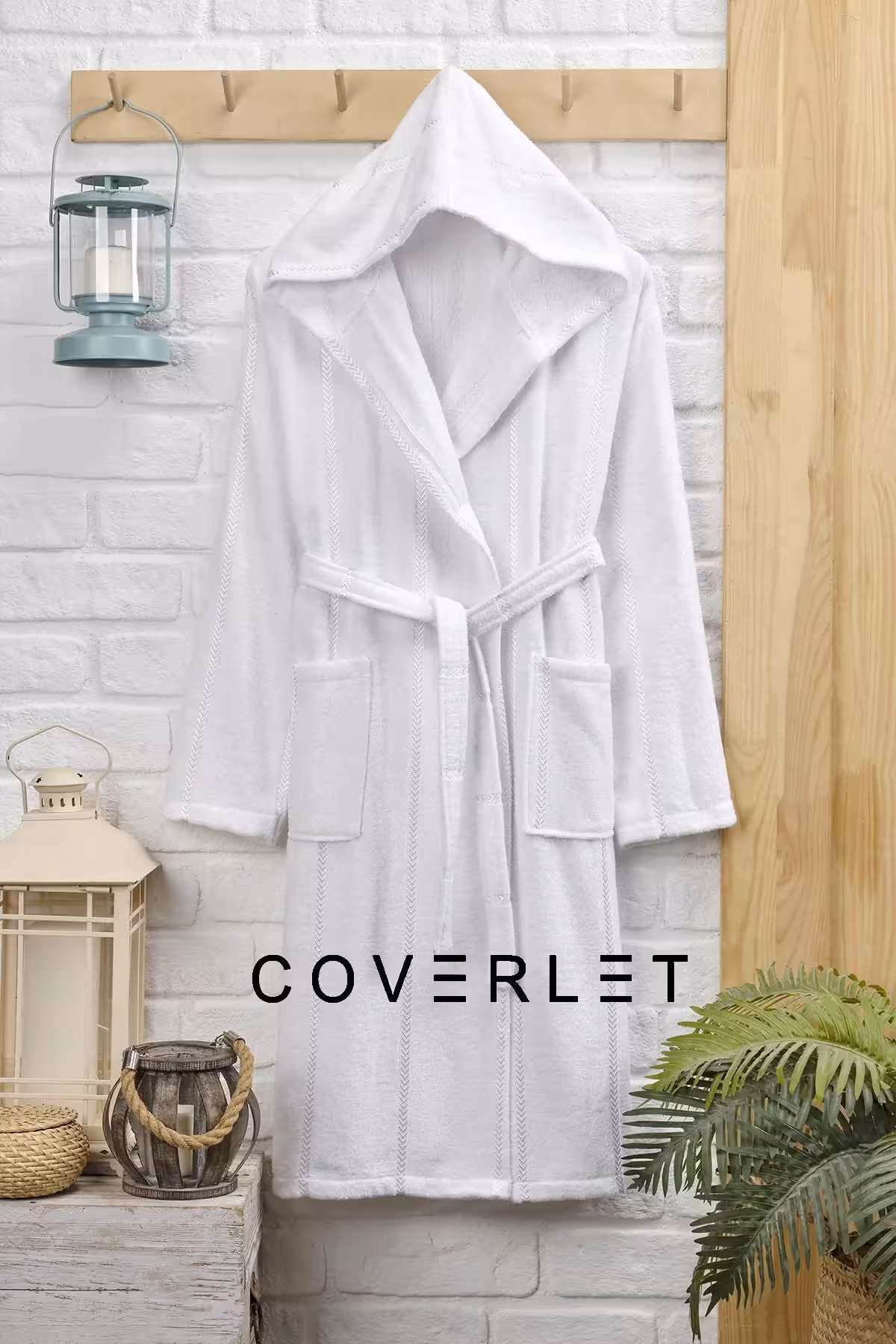 حوله تن پوش سفید مدل Kadife (تنوع سایز بالا)