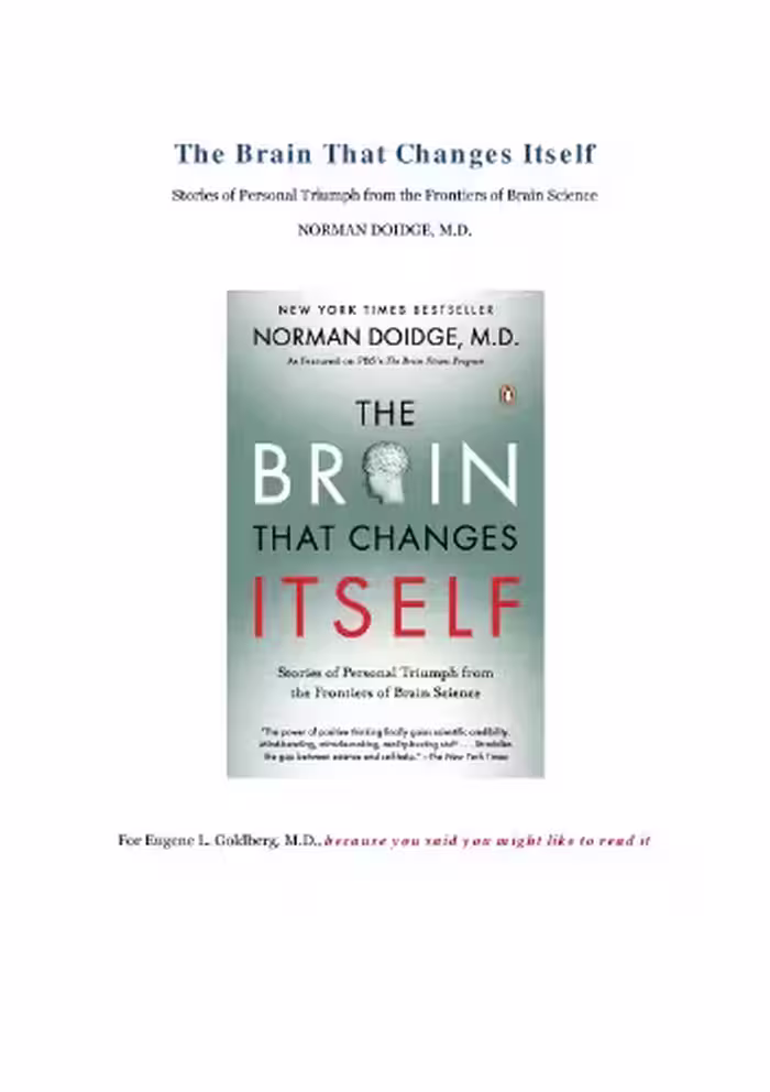 خرید و دانلود نسخه کامل کتاب The Brain That Changes Itself. Stories of Personal Triumph From The Frontier of Brain Science
