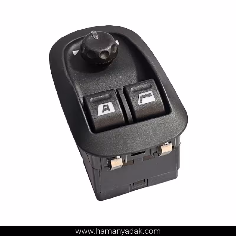 کلید شیشه بالابر اتو پژو 206 تیپ 5 تک سوکت برند ایمن تک