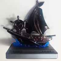 خوشبوکننده خورشیدی خودرو طرح کشتی و بادبان (سیاه رنگ)