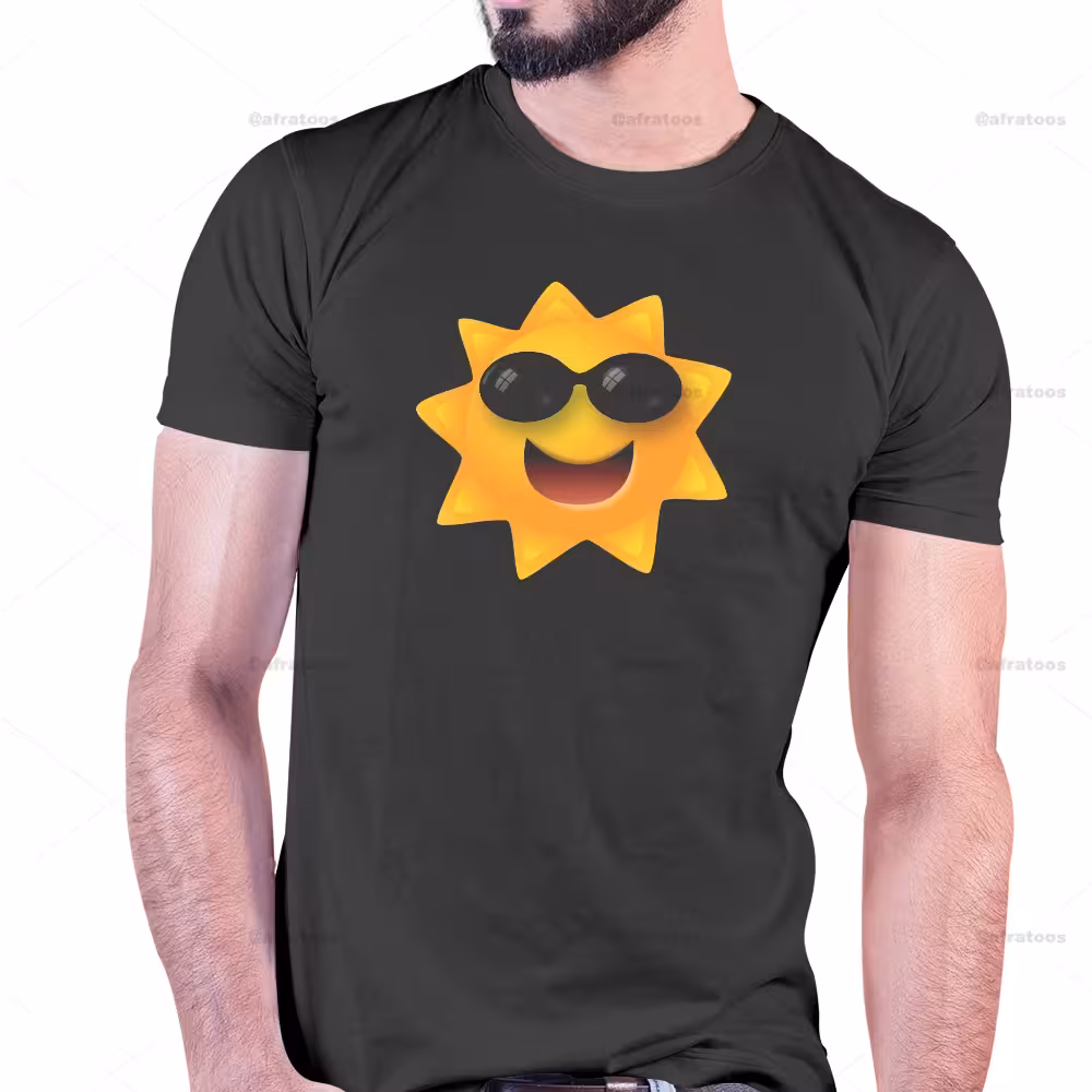 تیشرت با طرح استیکر ستاره کد 266