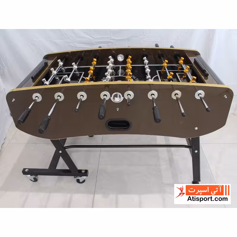 فوتبال دستی تاشو قهوه ای شاین با PVC مشکی المپیک S12