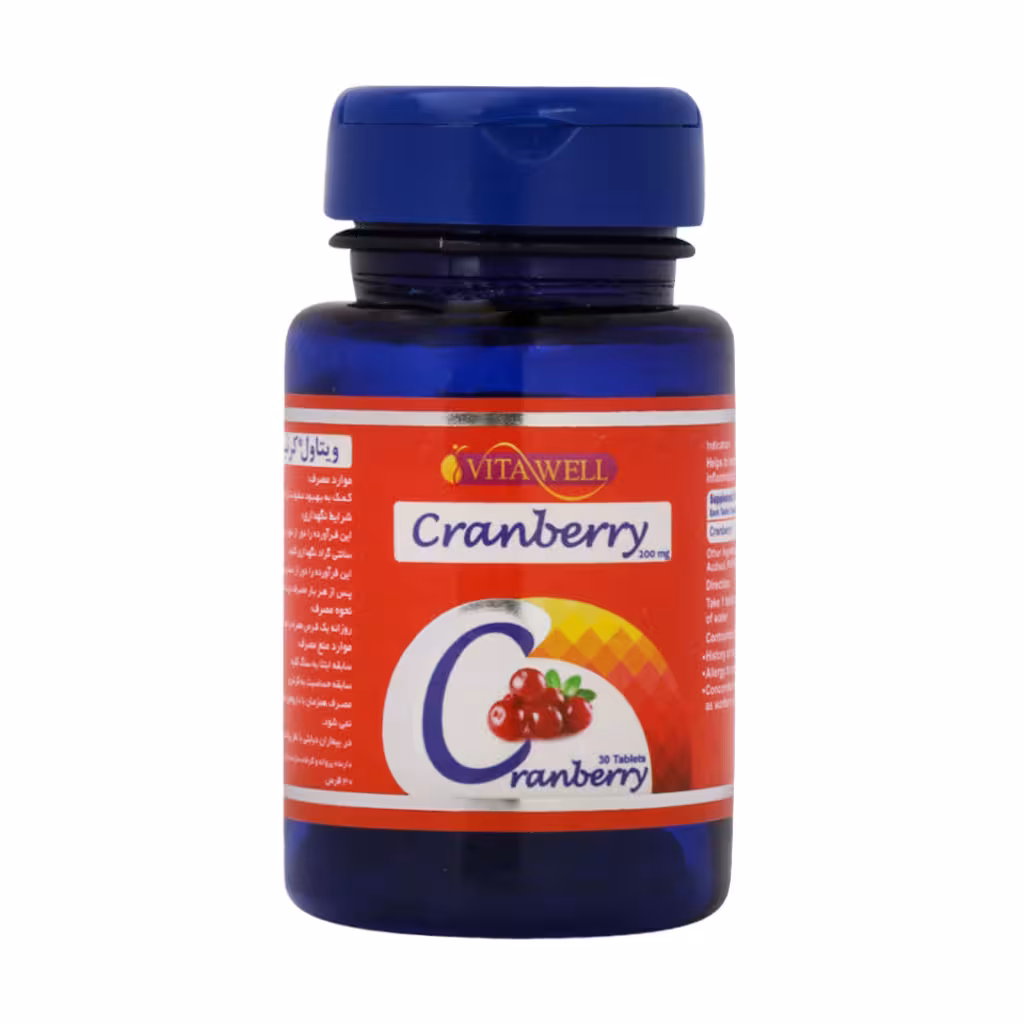 قرص کرنبری ویتاول 30 عددVita Well Cranberry 30 Tabs
