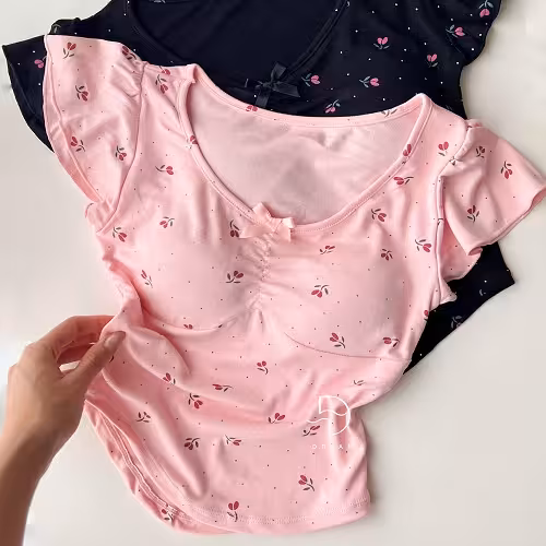 کراپ شرت گل لاله 5045