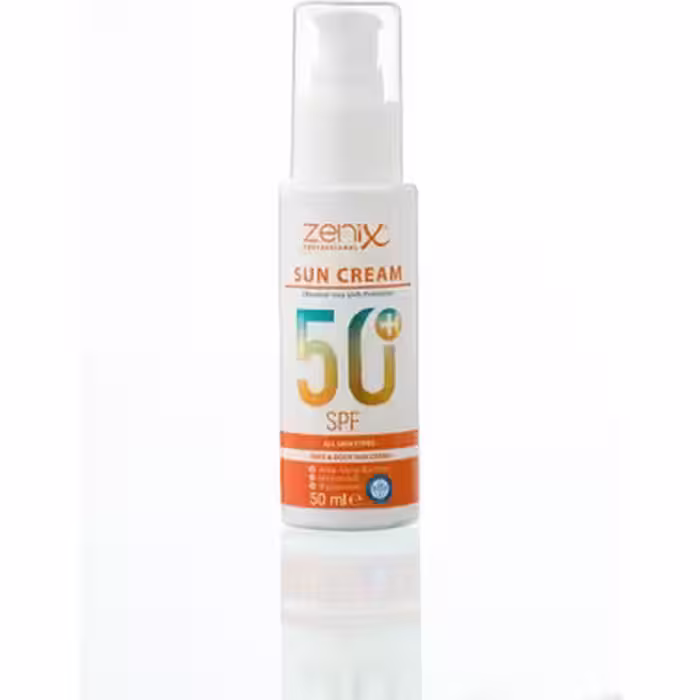 ضد آفتاب بدون رنگ زنیکس Zenix با SPF 50 حجم 50 میل