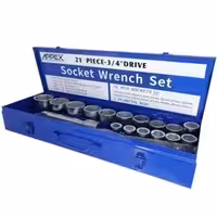 مجموعه بکس 21 پارچه اپکس درایو 3/4 اینچ فشار قوی مدل APX-1521 سنگین‌کار