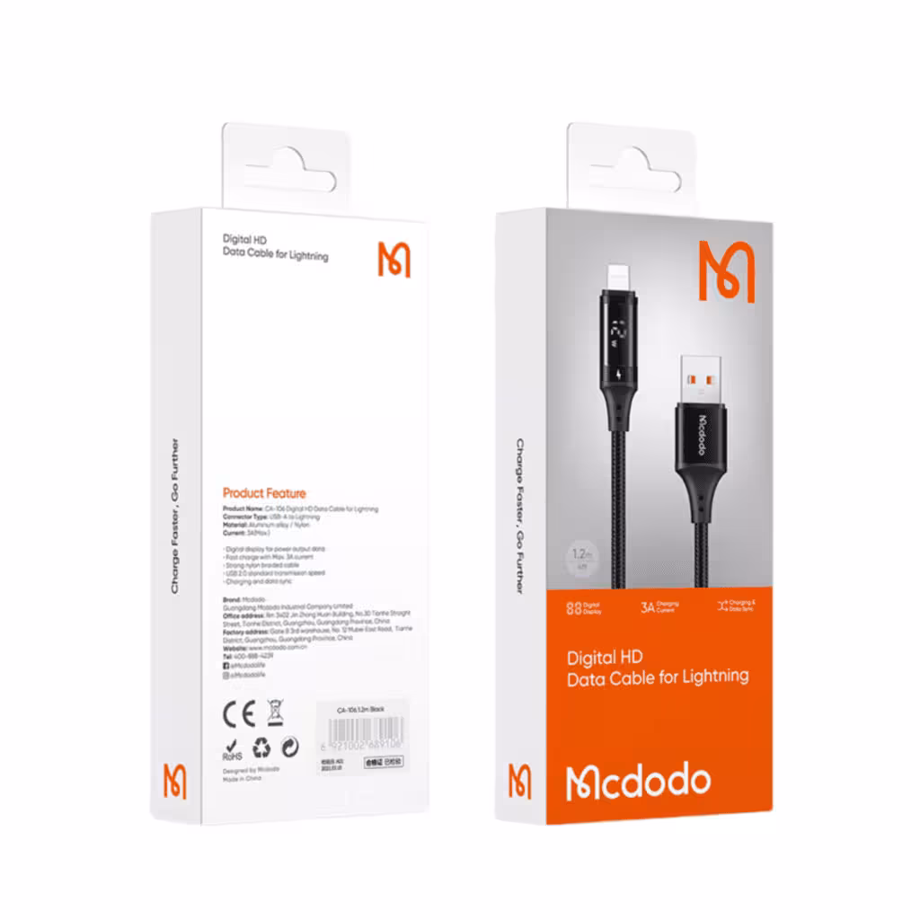 کابل تبدیل usb به لایتنینگ مدل CA-1060 طول 1.2 متر
