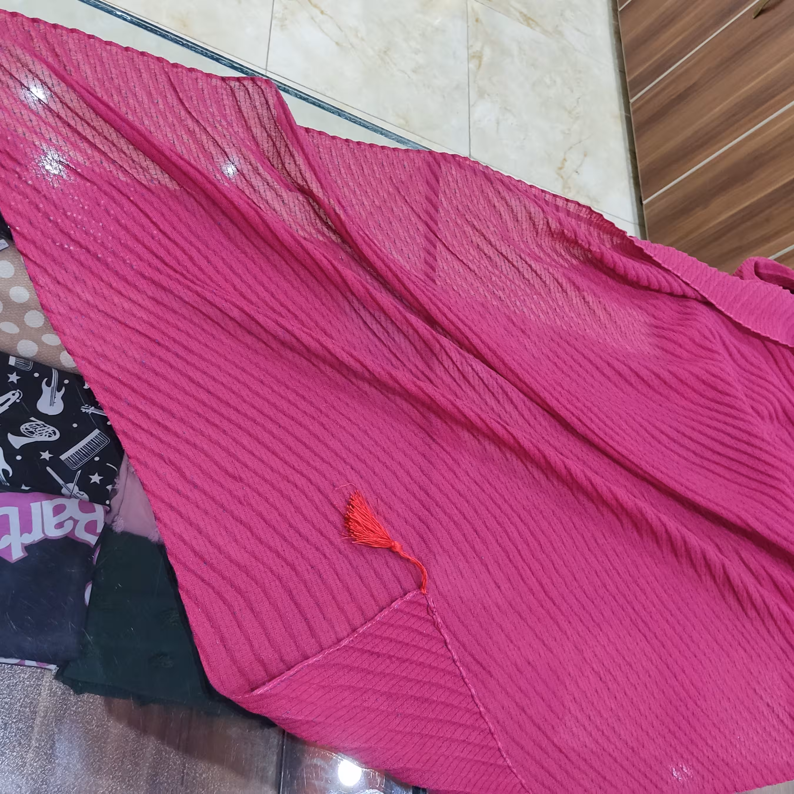 شال سرخابی دونه برفی نخی