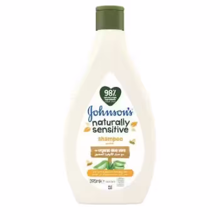 شامپو سر بچه جانسون مدل Naturally Sensitive حجم 395 میلی لیتر