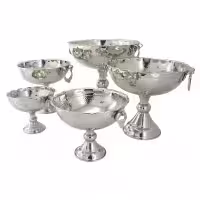 سرویس پذیرایی مسی پایه دار سفید مدل گوشواره دار 5 سایز AH-23