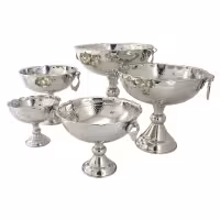 سرویس پذیرایی مسی پایه دار سفید مدل گوشواره دار 5 سایز AH-23