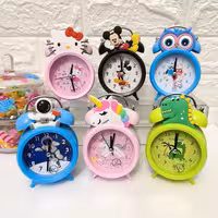 ساعت رومیزی فانتزی کودکانه زنگدار استیل در 6 طرح