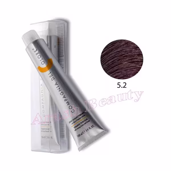 رنگ مو سی دی سی شماره 5.2 قهوه‌ای بادمجانی روشن CDC