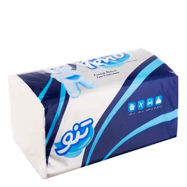دستمال کاغذی 250 برگ دو لایه(500برگ)تنو مدل سافت