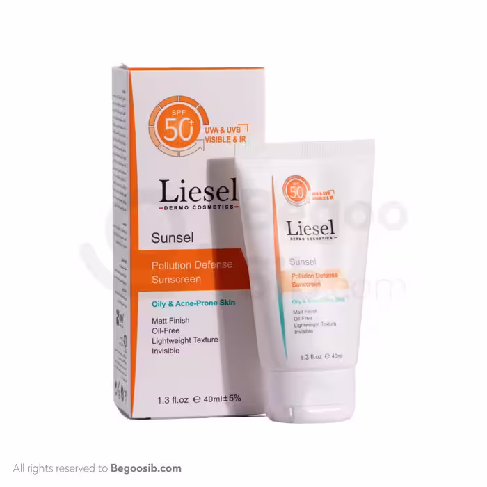 کرم ضد آفتاب بی رنگ مناسب پوست چرب و مستعد آکنه SPF50 لایسل 40 میلی لیتری