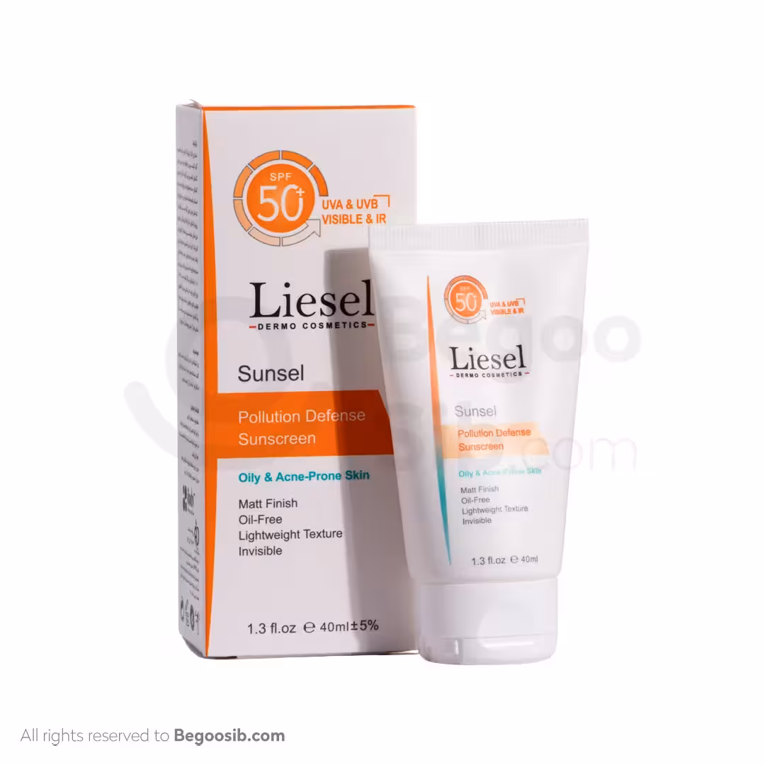کرم ضد آفتاب بی رنگ مناسب پوست چرب و مستعد آکنه SPF50 لایسل 40 میلی لیتری