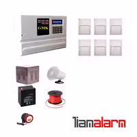 پکیج دزدگیر اماکن با سیم مدل جی ام کا سیم کارتی وتلفنی GM910F6