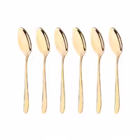 قاشق مربا یونیک مدل دونا 6 عددی طلایی