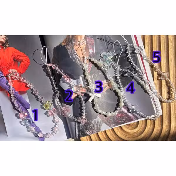 بند دستی مرواریدی- پروانه ای