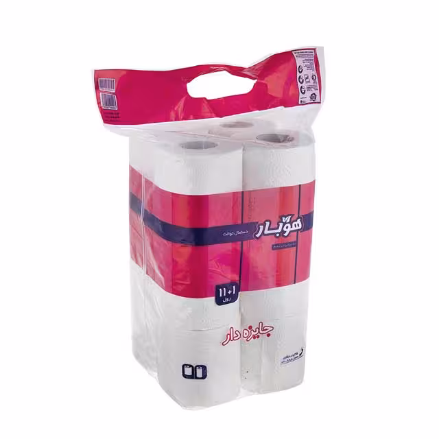 دستمال توالت هوبار بسته 12 عددی