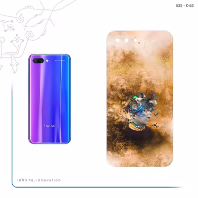 برچسب پوششی ماهوت مدل Collage of surreal Portrait of Men مناسب برای گوشی موبایل آنر 10