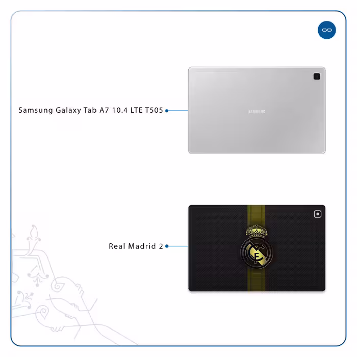 برچسب پوششی ماهوت مدل Real-Madrid-2 مناسب برای تبلت سامسونگ Galaxy Tab A7 10.4 LTE 2020 T505