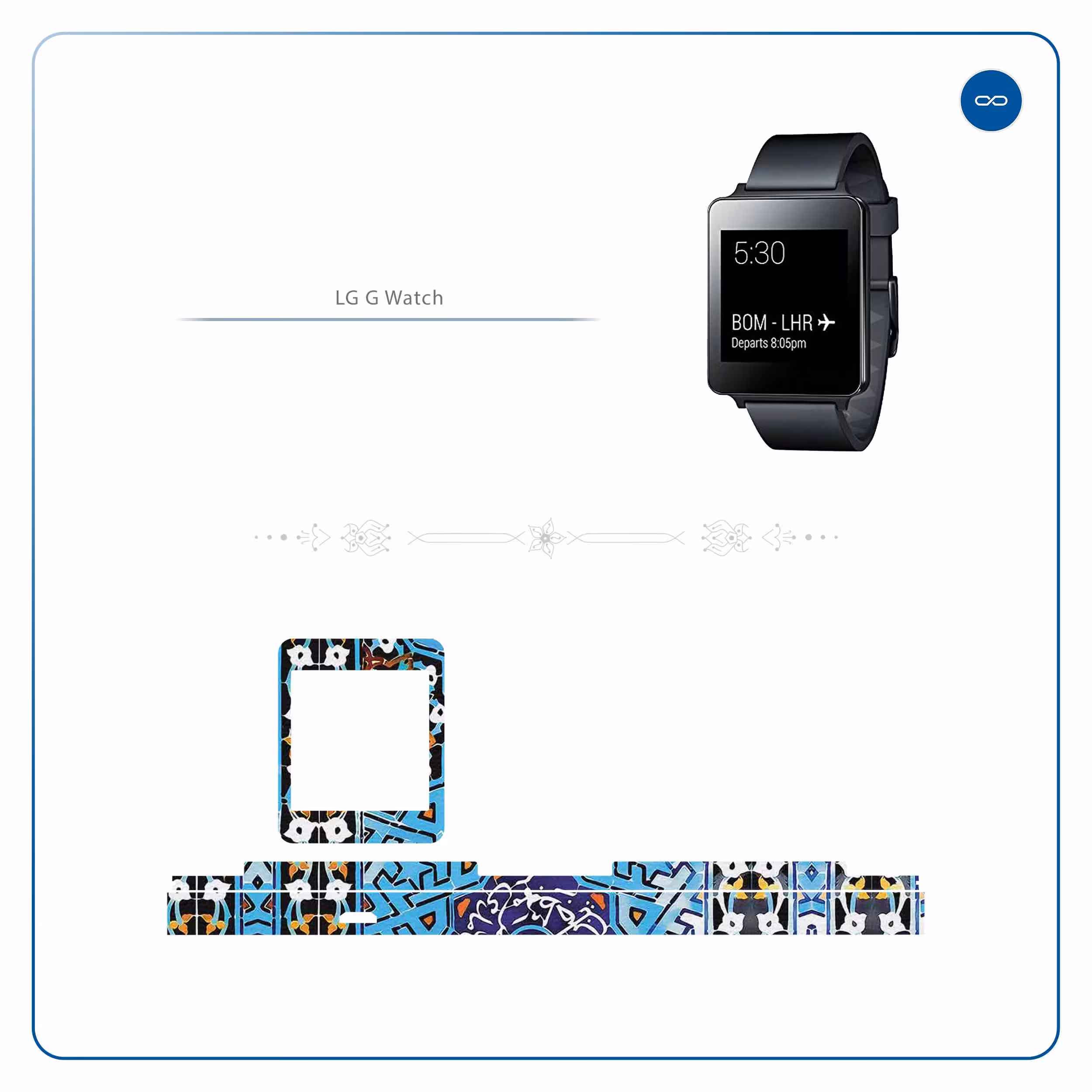 برچسب ماهوت طرح Iran Tile7 مناسب برای ساعت هوشمند ال جی G Watch