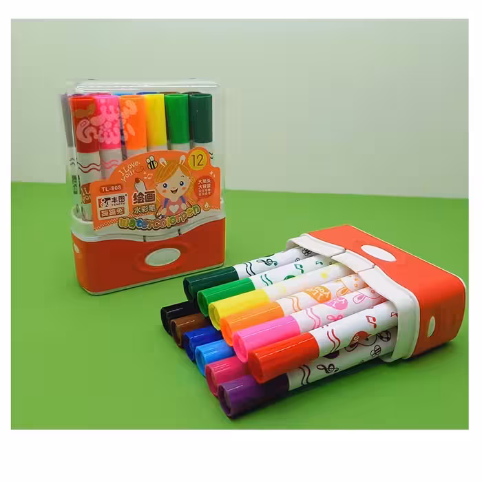 ماژیک رنگ آمیزی مدل  Water color pen  کد TL-808 بسته 12 عددی