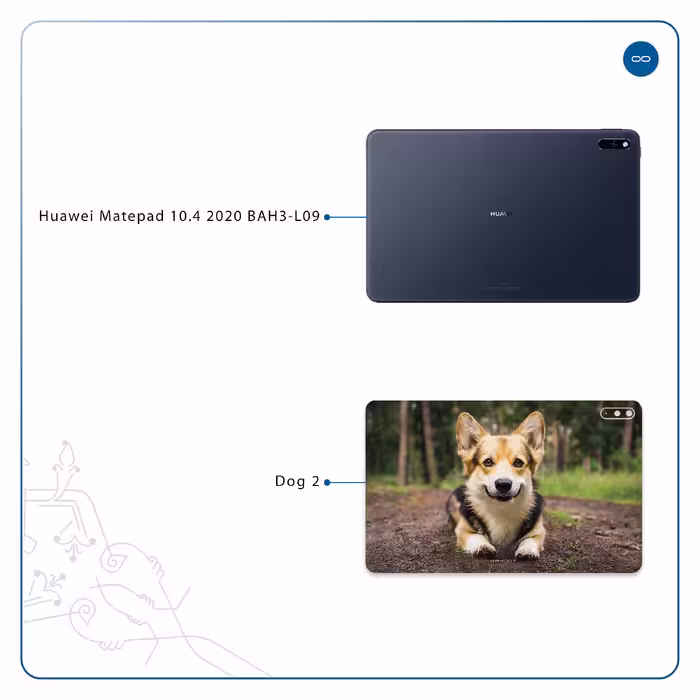 برچسب پوششی ماهوت مدل Dog-2 مناسب برای تبلت هوآوی Matepad 10.4 2020 BAH3-L09
