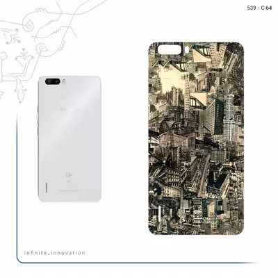 برچسب پوششی ماهوت مدل Collage of Skyscraper مناسب برای گوشی موبایل آنر 6 Plus