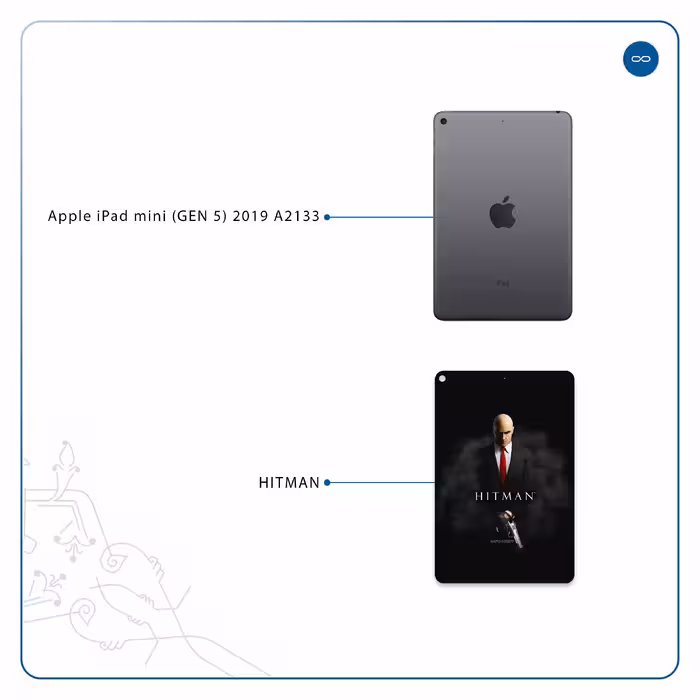 برچسب پوششی ماهوت مدل Hitman-Game مناسب برای تبلت اپل iPad mini (GEN 5) 2019 A2133