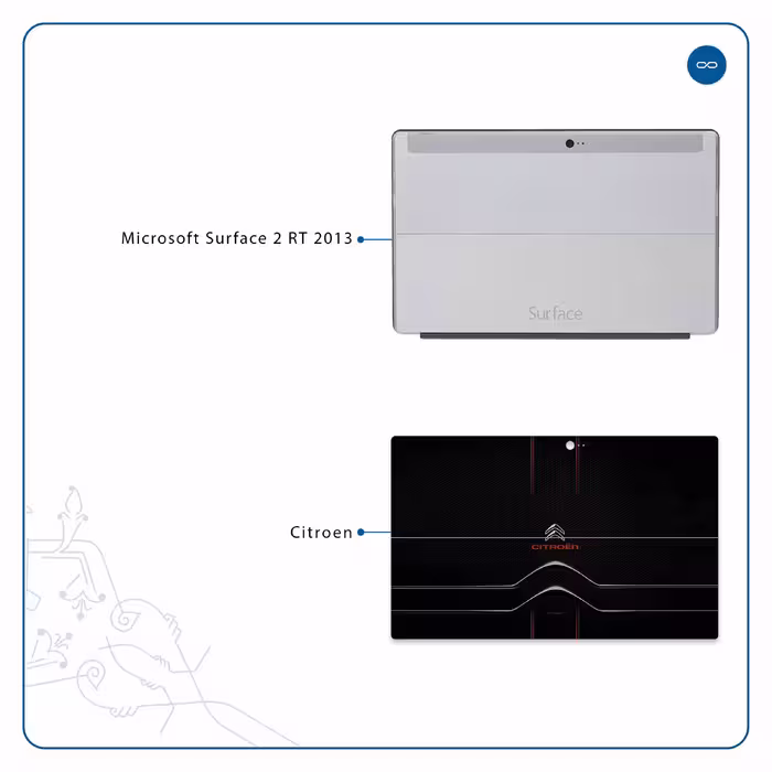برچسب پوششی ماهوت مدل Citroen مناسب برای تبلت مایکروسافت Surface 2 RT 2013