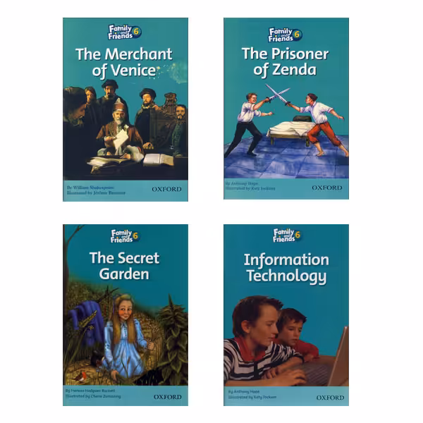 کتاب Family and Friends 6 Readers اثر جمعی از نویسندگان انتشارات زبان مهر 4 جلدی