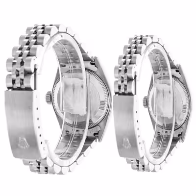 ست ساعت مچی عقربه ای زنانه و مردانه  مدل دیت جاست