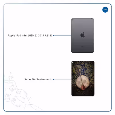 برچسب پوششی ماهوت مدل Setar-Daf-Instruments مناسب برای تبلت اپل iPad mini (GEN 5) 2019 A2133