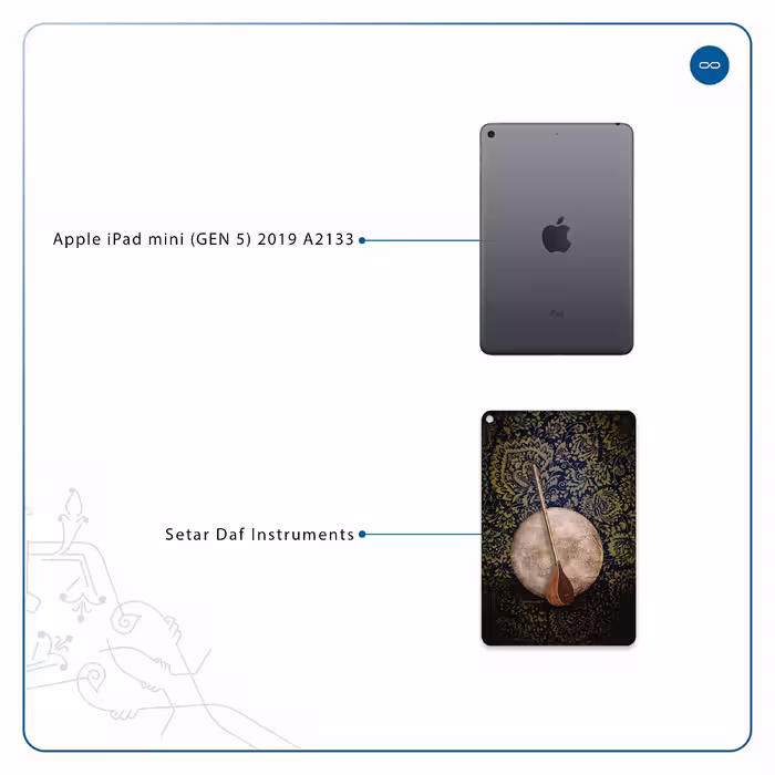 برچسب پوششی ماهوت مدل Setar-Daf-Instruments مناسب برای تبلت اپل iPad mini (GEN 5) 2019 A2133