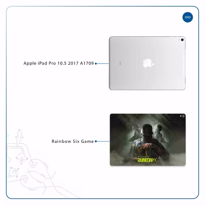 برچسب پوششی ماهوت مدل Rainbow-Six-Game مناسب برای تبلت اپل iPad Pro 10.5 2017 A1709