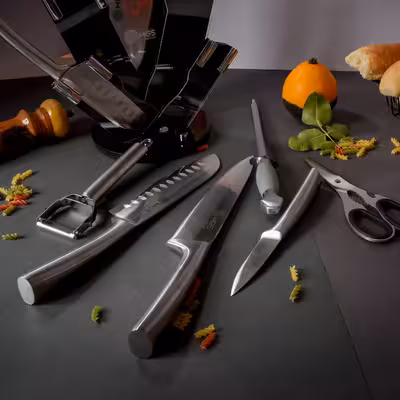 سرویس چاقو آشپزخانه 9 پارچه ام جی اس مدل KS-8014s