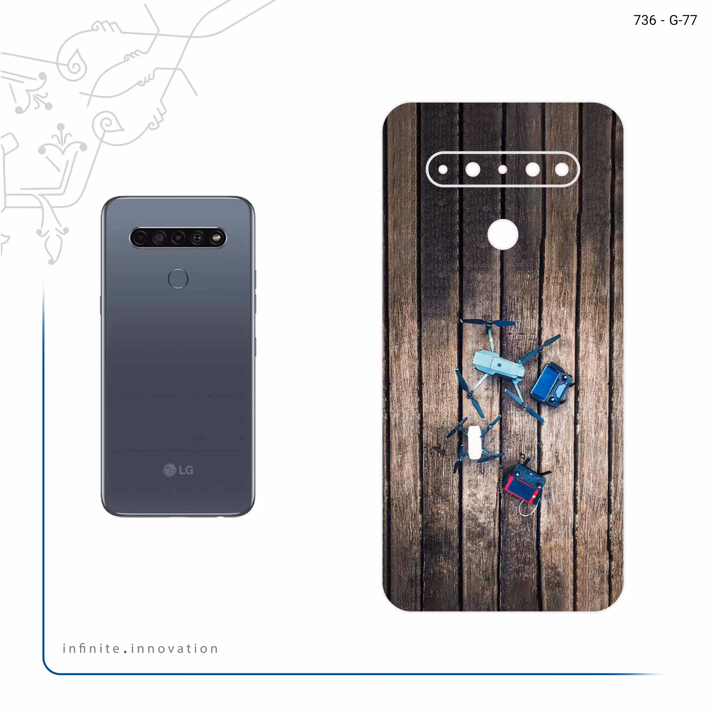 برچسب پوششی ماهوت مدل Drone مناسب برای گوشی موبایل ال جی K61