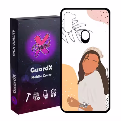 کاور گارد ایکس طرح دختر مدل Glass10367 مناسب برای گوشی موبایل سامسونگ Galaxy A11