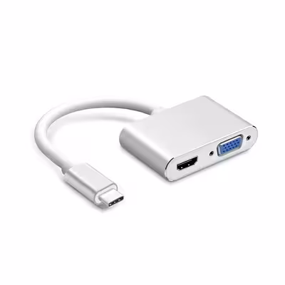 مبدل USB-C به VGA/HDMI مدل HK-1CT2P