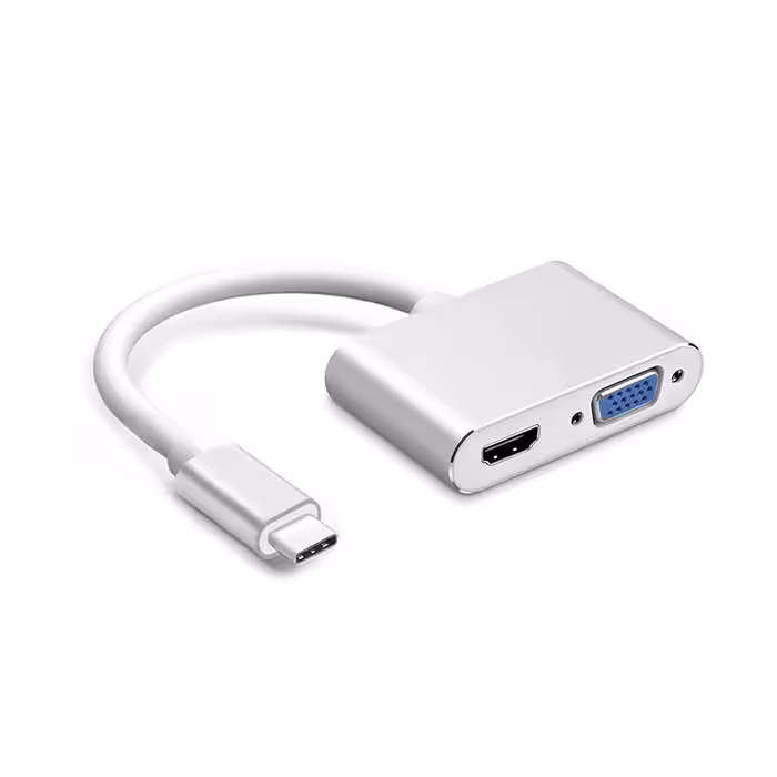 مبدل USB-C به VGA/HDMI مدل HK-1CT2P