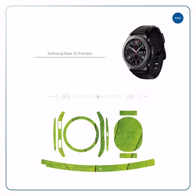 برچسب ماهوت طرح Leaf-Texture مناسب برای ساعت هوشمند سامسونگ Galaxy Gear S3 Frontier