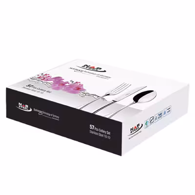 سرویس قاشق و چنگال 57 پارچه ناب استیل مدل فلورانس